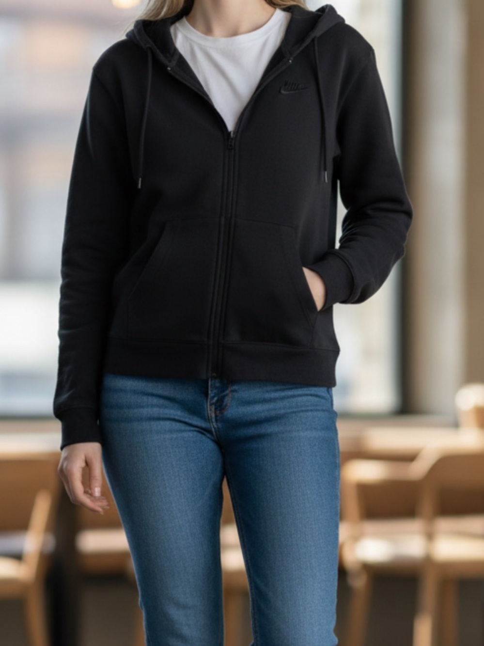 Nike Black Full‑Zip Hoodie Women's